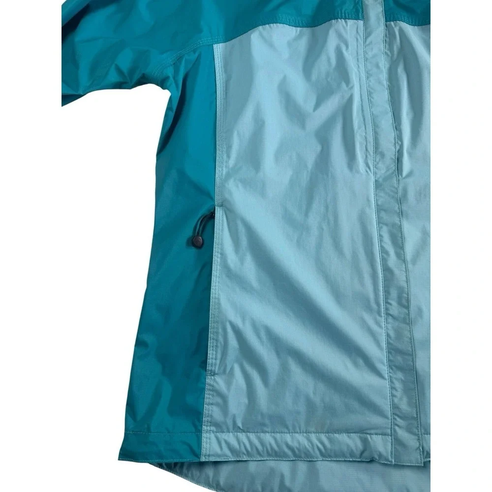 Carhartt Storm Defender Hooded Jacket Blue Two-Tone Ripstop Rain Shell Women M